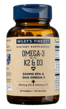 Load image into Gallery viewer, Omega-3 Vitamin K2 + D3 (Wild Alaskan Fish Oil)
