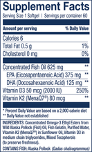 Load image into Gallery viewer, Omega-3 Vitamin K2 + D3 (Wild Alaskan Fish Oil)
